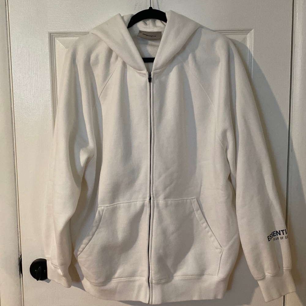 White Essentials Hoodie